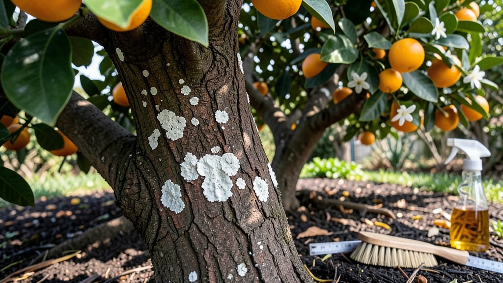 White Spots on Orange Tree Trunk: Scale Insects or Fungal Infection Fix