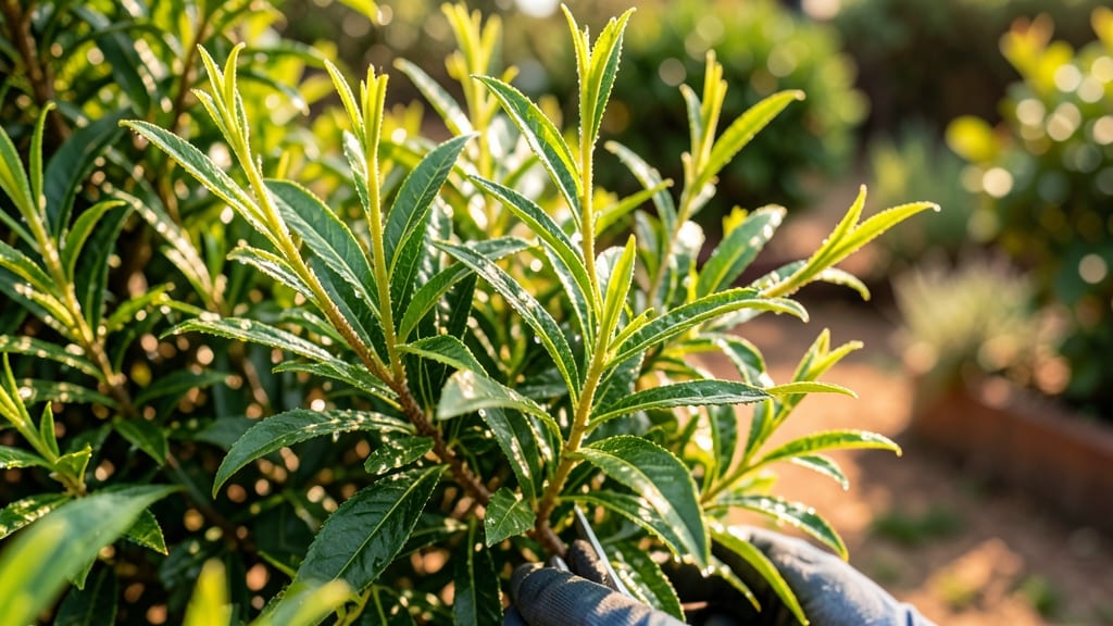 Harvesting Tea Tree Leaves for Essential Oil