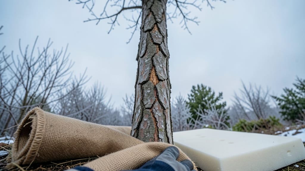 Wrapping Trunks with Burlap or Insulation